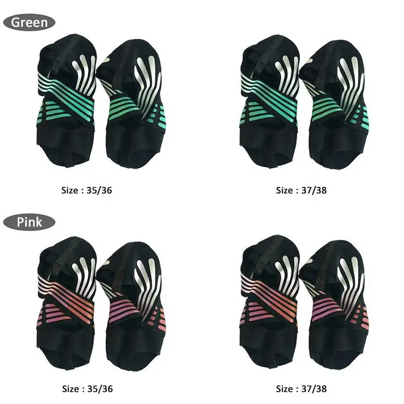 Women's Half Toe Five-Toe Grip Non-Slip Soft Soles Professional Ballet Yoga Shoes Pilates Shoes Breathable Non-slip