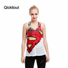 Qickitout Vest High Quality Tank Top Women’s Fitness Vest Quick Dry Grid Sleeveless Vest Captain America Digital Printing Tank