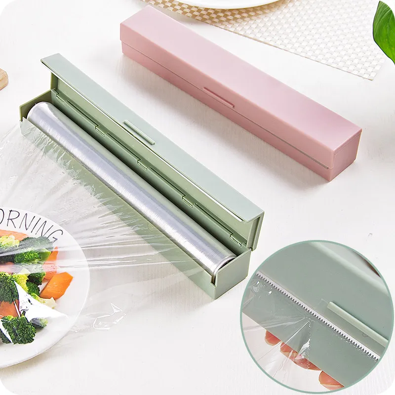 High quality ABS plastic cling film cutting box with serrated blades