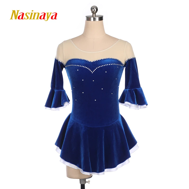 

Nasinaya Figure Skating Dress Customized Competition Ice Skating Skirt for Girl Women Kids Patinaje Gymnastics Performance 392