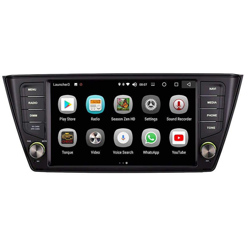 Best Android 8.0 Car Multimedia Player 8 Inch Audio Radio Video Entertainment 1 Din Navigation System For Skoda Fabia 2015-2018 3