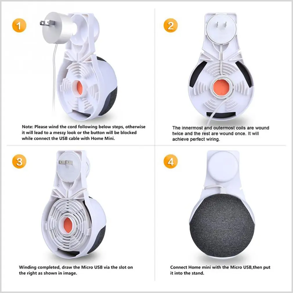 

Wall Outlet Mount Holder Hanger Stand Grip for Google Home Mini Voice Assistants Smart Speaker Bracket Accessories