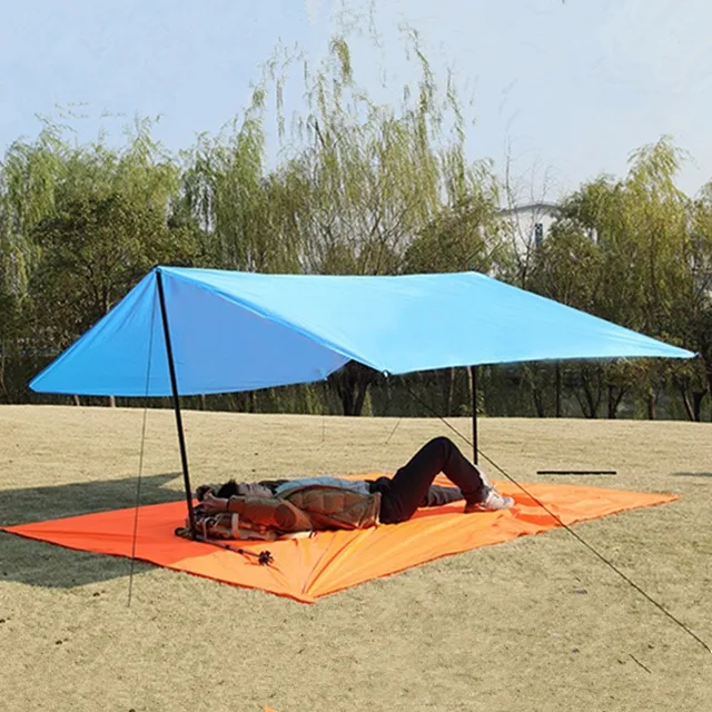 Ultralight 300cm Sun Shelter Portable Camping Mat Beach Tent Pergola Awning Canopy 190T Taffeta Tarp Camping Sunshelter