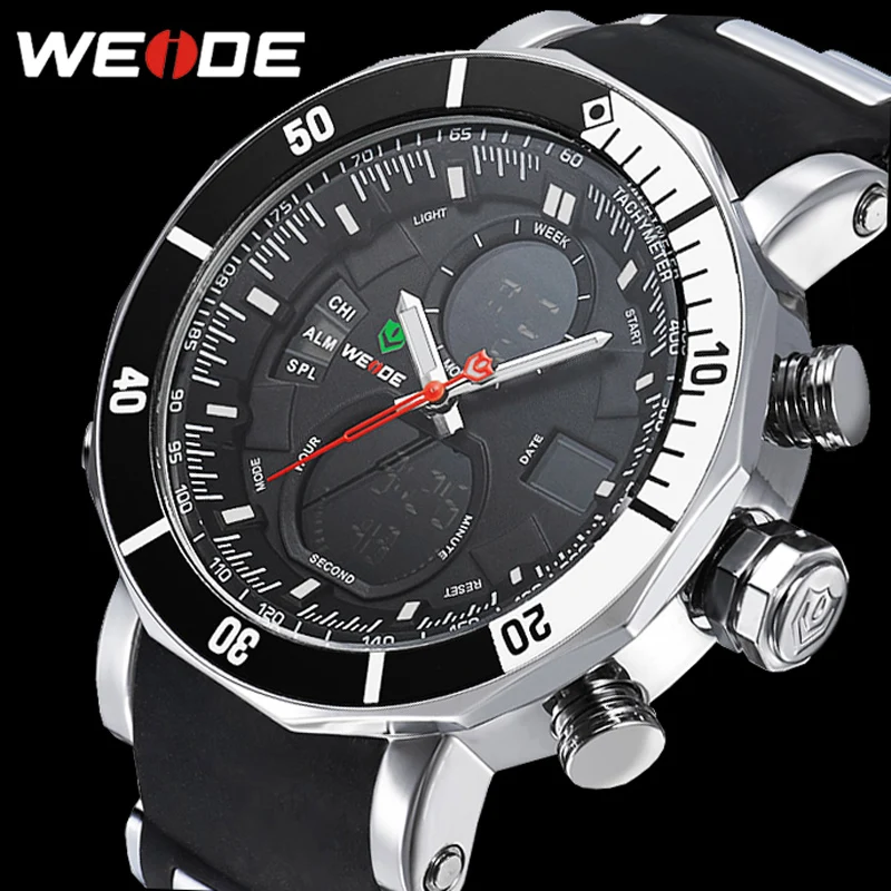 

2018 WEIDE Sport Men Digital Watch Men Led Dual Display Quartz Waterproof Wrist Watch Wrist Army Male Relogio Masculino