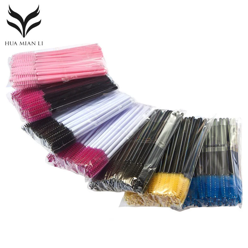 

50Pcs Disposable Eyelash Brushes Professional Makeup Brush Eyelash Comb Mascara Applicator Portable Beauty Cosmetic Makeup Tool