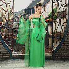 Hanfu костюмы для восточных танцев национальный костюм Хана династии Древний китайский женский костюм Китайский народный танец веер платье одежда