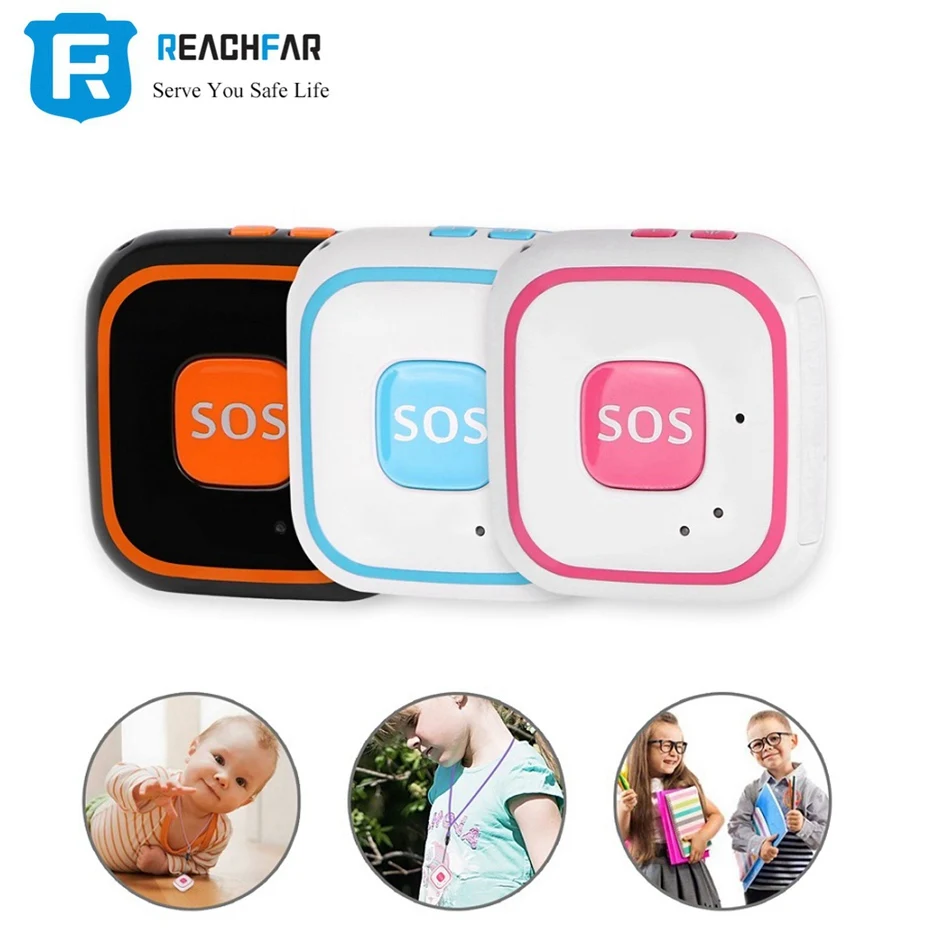 

REACHFAR Mini Personal Kids GSM GPRS GPS Tracker RF-V28 SOS Button Alarm Mirco Portable APP Web Tracking GPS Locator Pendant