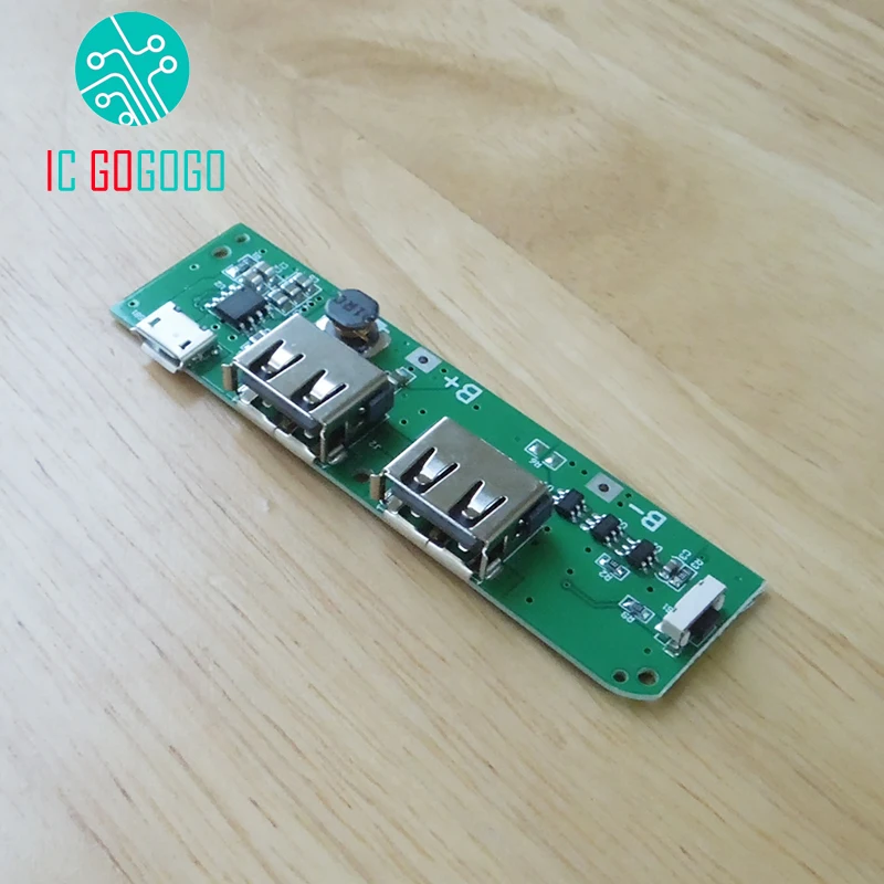 

5V 1A 1.5A 8 Cells Battery Power Bank DIY Kits Powerbank Charger Step Up Boost Module Charging Circuit Board