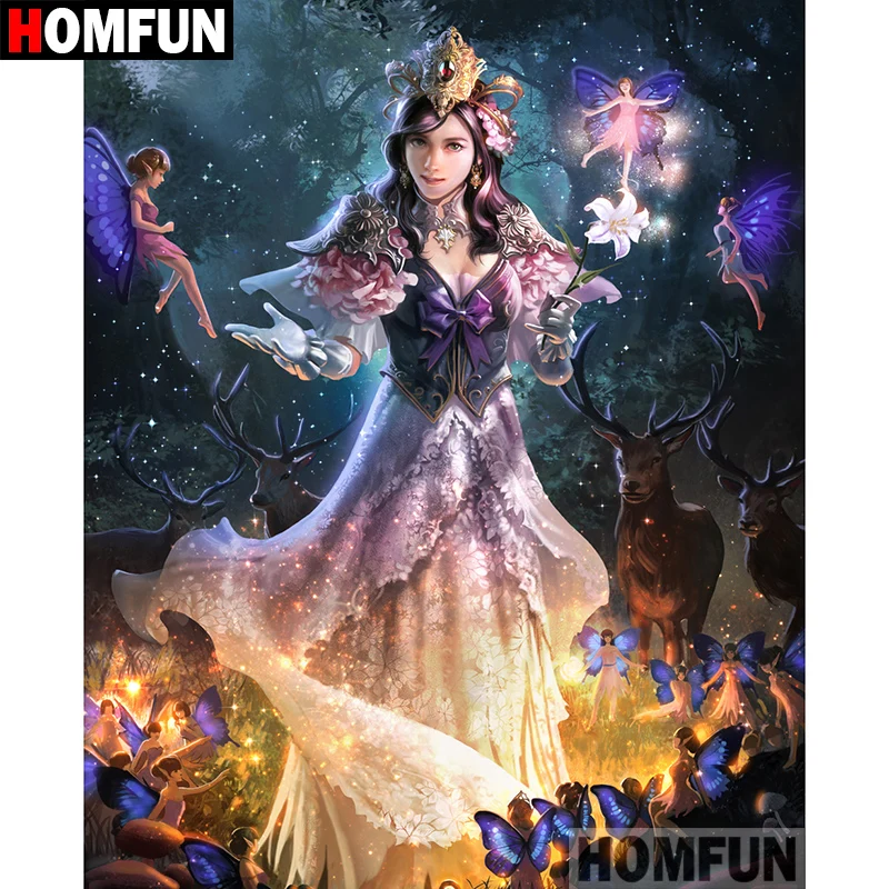

HOMFUN 5D DIY Diamond Painting Full Square/Round Drill "Cartoon princess" Embroidery Cross Stitch gift Home Decor Gift A08017