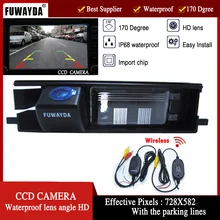 FUWAYDA Wireless Car Rear View Immagine Speculare Con Guida/Aiuto/Parcheggio Linea CCD per TOYOTA RAV4 RAV-/Porte IMPERMEABILE HD