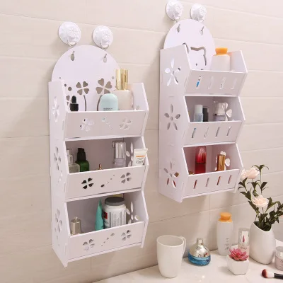 الحمام الجرف الحائط تخزين الرف رف التجميل صندوق تخزين بقايا سهلة لتجميع المنزلية تخزين الرف أداة خاصة بالمنزل