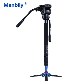 

Manbily Video Ball Head 3-way Fluid Head Rocker Tripod Arm with Quick Release Plate for DSLR Monopod Sony Canon Nikon DV Camera