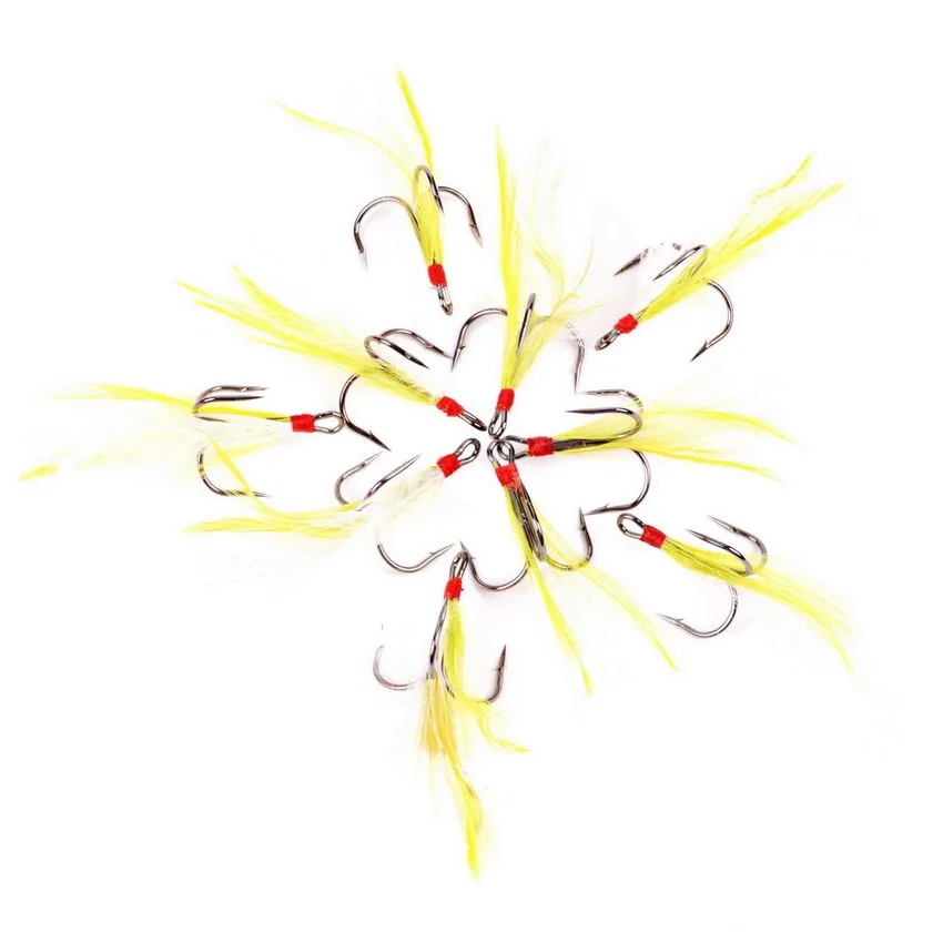 100pcs Treble FishHook 2 8 Fishing Hooks High Carbon Steel With