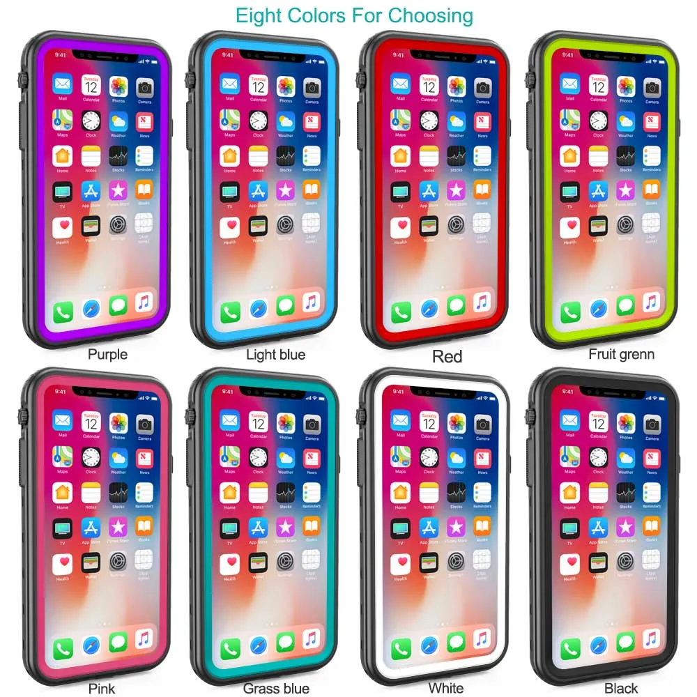 IP68 Водонепроницаемый чехол для iphone XS Max 360 Полное покрытие защитный чехол для iphone XS Max Противоударная подставка чехол