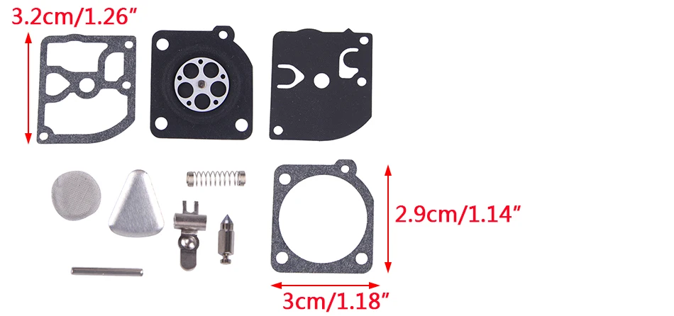 LETAOSK карбюратор ремонт карбюратора комплект подходит для ZAMA RB-45 C1Q EL1 EL10 партнер 400 410 Jonsered 2041 2045 Husqvarna бензопилы 45