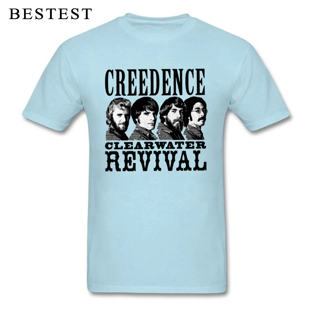 2018 Discount Men T Shirt Creedence clearwater revival 2215 Tops & Tees 100% Cotton Round Collar T-shirts Fitness Tight Creedence clearwater revival 2215 light