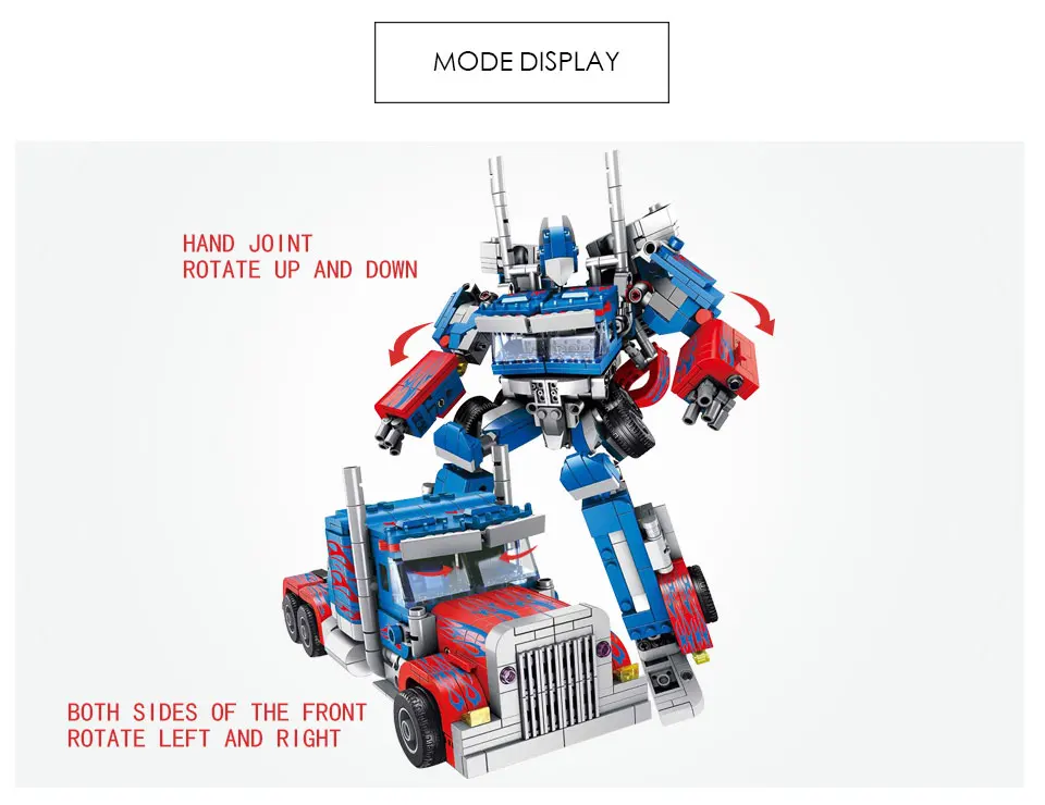 Трансформация роботов Оптимус Прайм Совместимые Кирпичи техника автомобиль грузовик робот создатели модели строительные блоки игрушки для детей