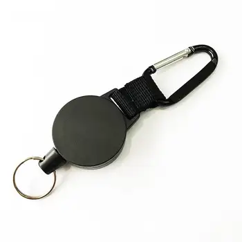 

Delicate Durable Stainless Steel Wire Rope Retractable Pull Chain Reel ID Card Badge Holder Reel Recoil Belt Clip Whit Buckle
