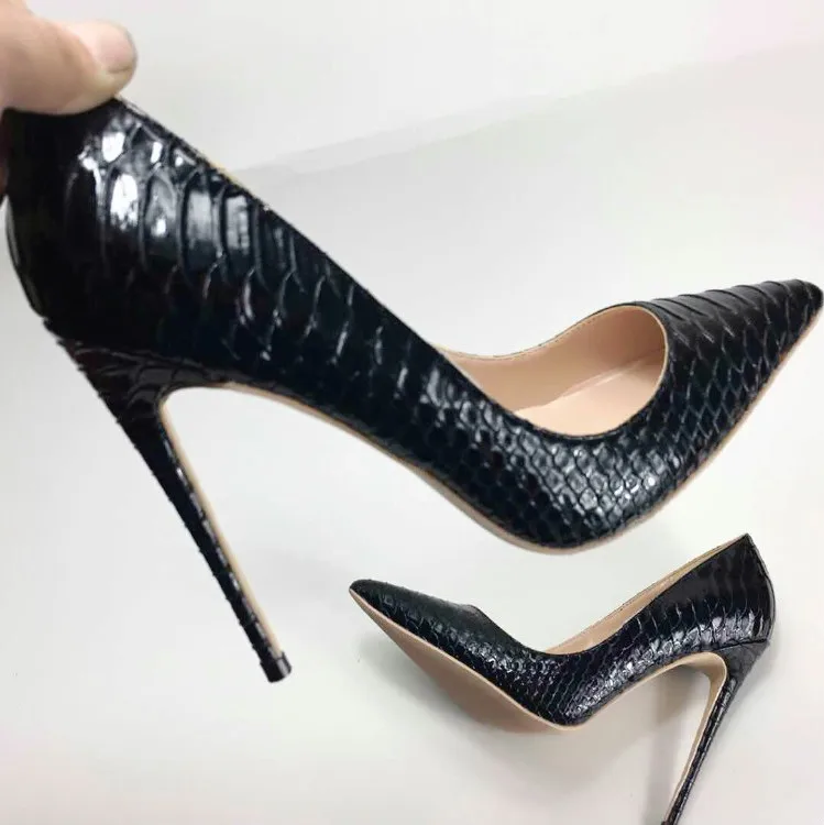 

Keshangjia Women Pumps black Color Pointed Toe High Heels Sexy Thin Heels Zapatos Mujer Women Shoes Size 35-44