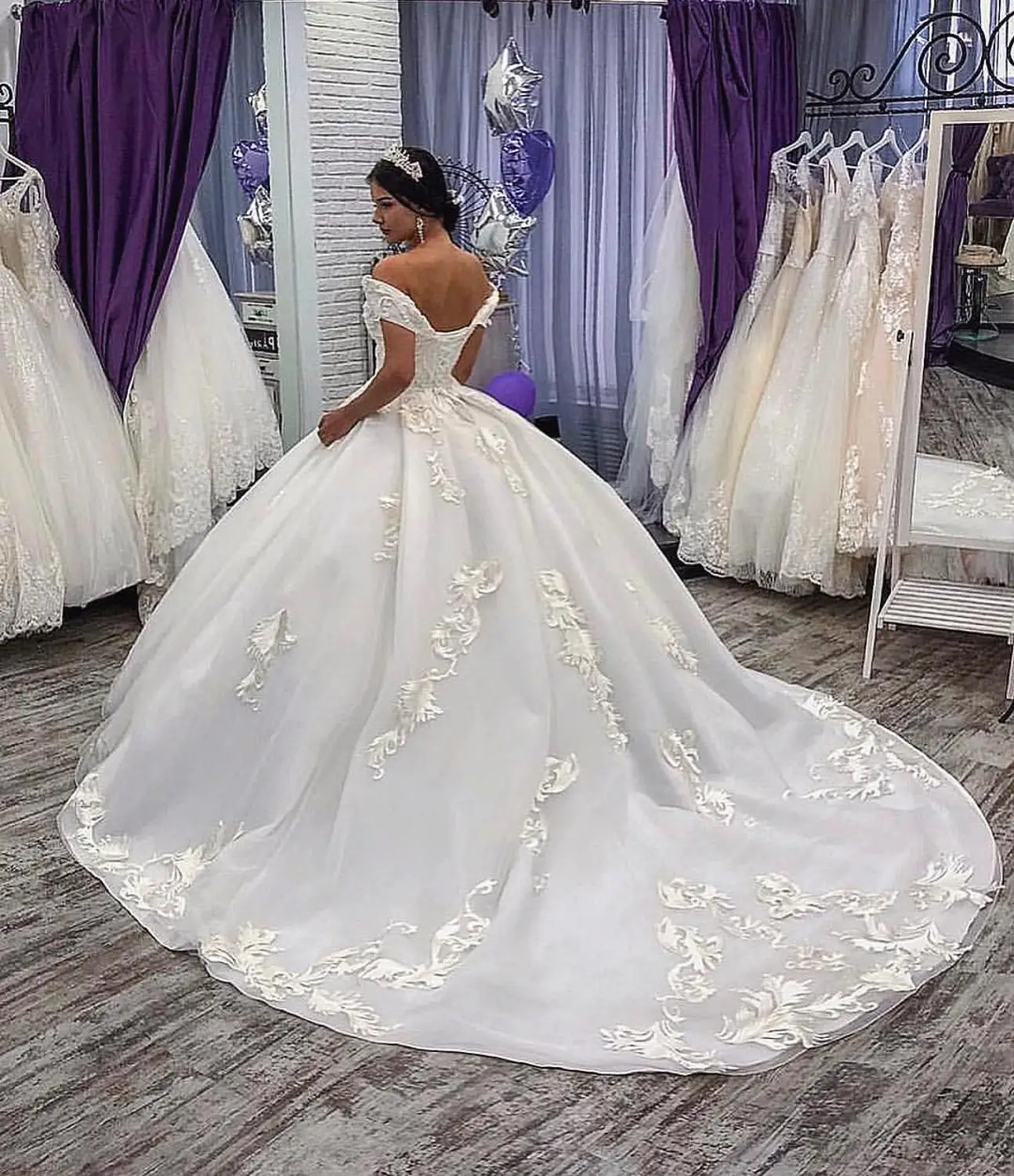 Vestidos De Novia Arabes Romanticos Vestido De Fiesta Con Apliques Para Jardin Vestido De Boda Talla Grande Vestido De Novia Con Encaje Vestidos De Novia Aliexpress