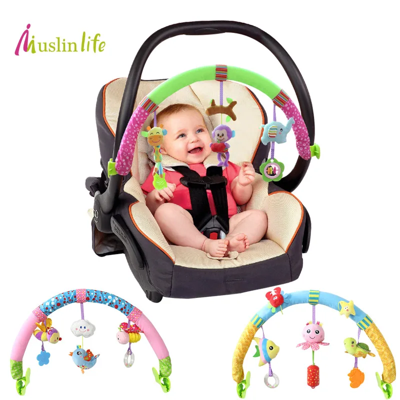Muslinlife Детские HangingToys, детские забавные животные музыкальная игрушка, кровать и погремушка в коляску для маленьких детей подарок