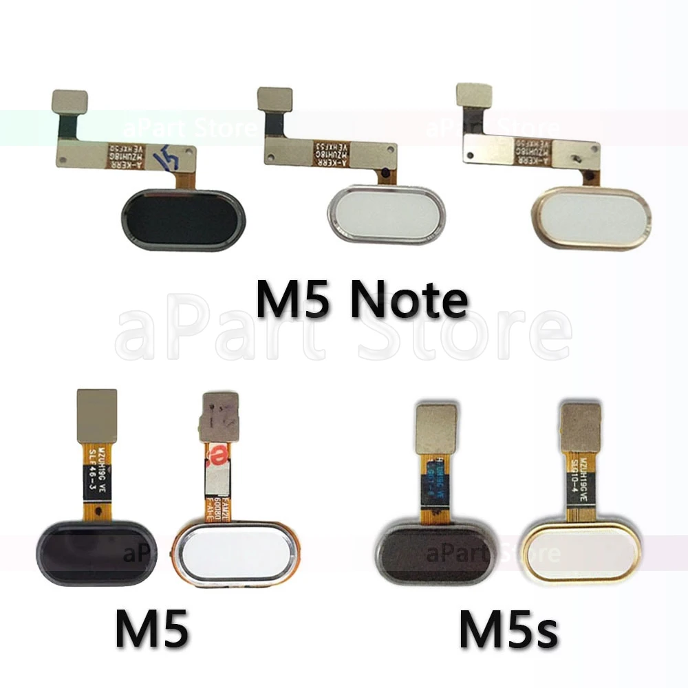 

Back Home Button Key Fingerprint Sensor Flex Cable For Meizu M5 Note M5s Original Phone Parts