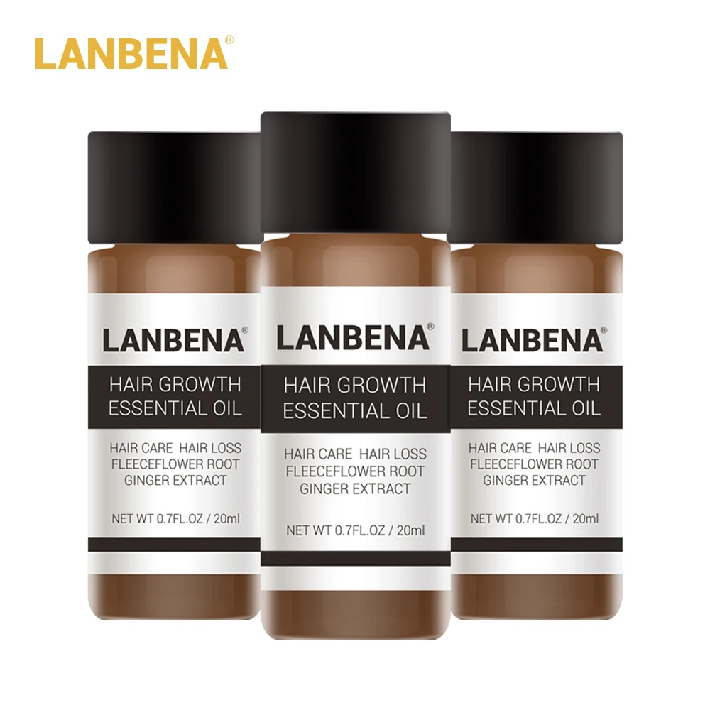 

LANBENA Hair Growth Essence Hair Growth Products Essential Oil Liquid Treatment Preventing Hair Loss Hair Care Andrea 20ml 3PCS