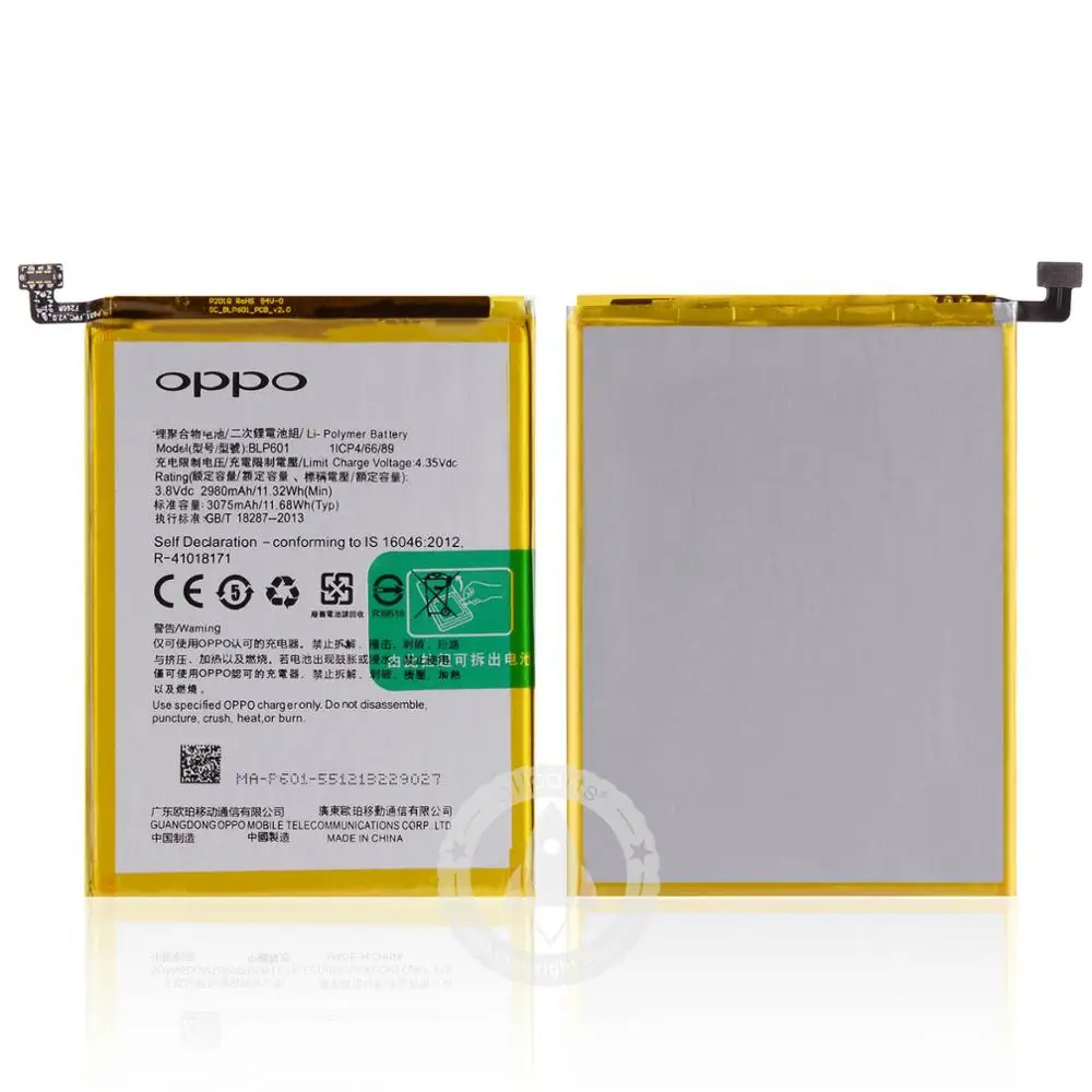 Аккумулятор BLP601 3,80 в 3075 мАч для Oppo F1s, запасные части для телефона Oppo A53 A53T A53M A59 A59M A59S