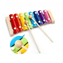 Toy Wooden Music Instrument Frame Style Xylophone Hand Knock Musical Funny Toys Baby Educational Toys Gifts For Children Kids