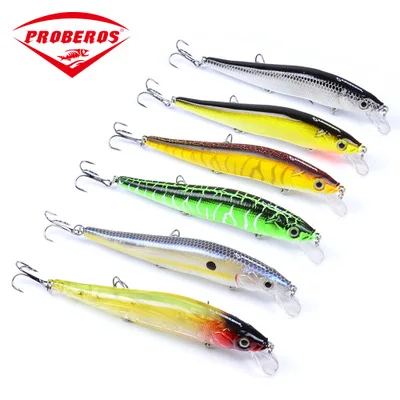 PROBEROS 11,94 см 14,47 г рыболовные приманки Качество Professional Crankbaits с 6 # крючки 3D глаза Искусственные приманки для морской рыбалки