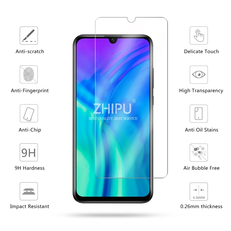 2 шт закаленное стекло для huawei P Smart Z, защита экрана 2.5D 9 H, закаленное стекло для huawei P Smart Z, защитная пленка 6,5"