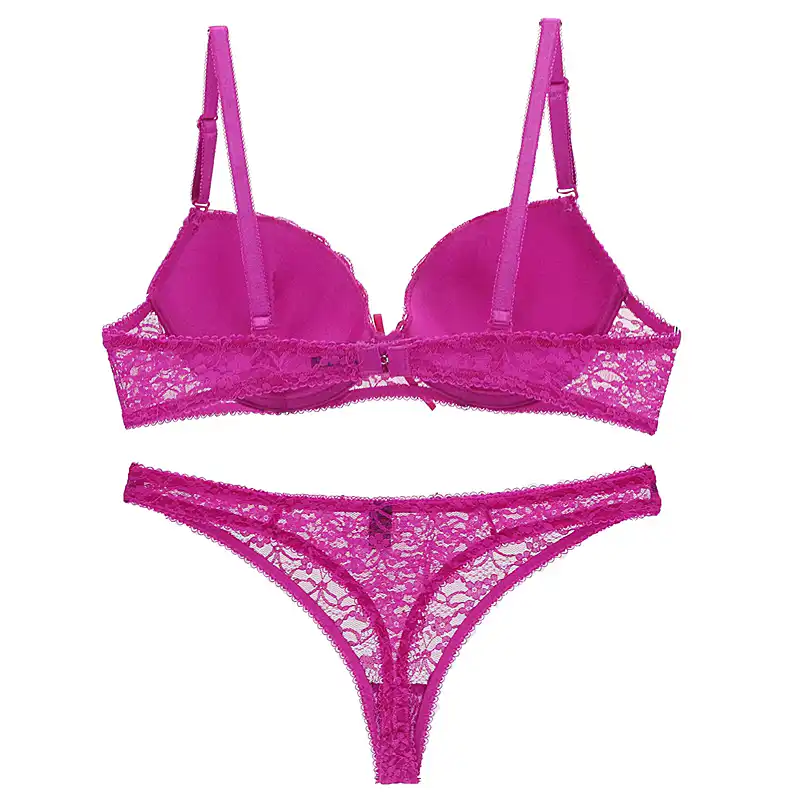 Novelty 2020 Lace Drill Bra Set Womens Plus Size Push Up Bras Panty