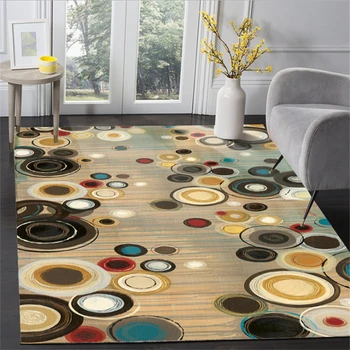 

Carpets for Living Room Modern Abstract Vintage Colorful Circle Pattern Carpet Carpet Kids Room Non-slip and Anti-wrinkle Mat