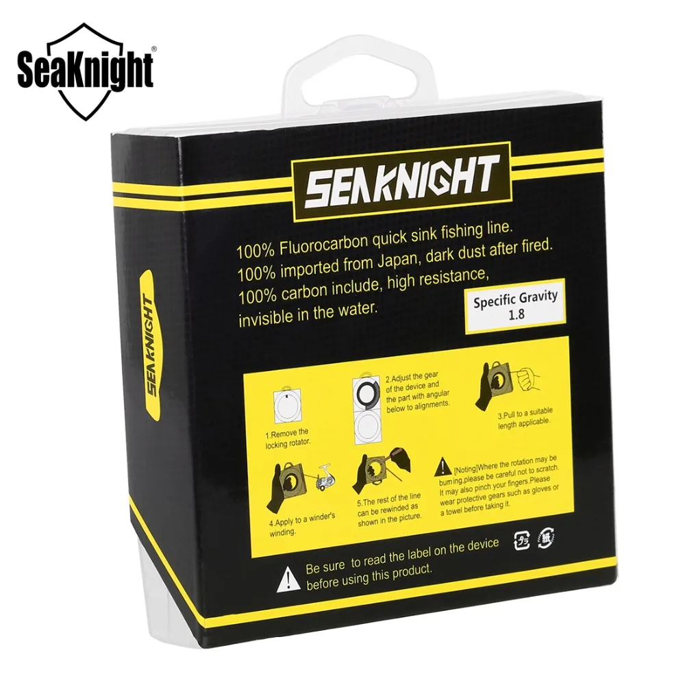 SeaKnight фторуглеродная рыболовная леска 50 м 100% японский материал углеродное