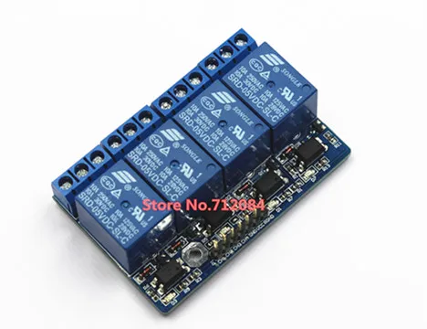 

Free shipping 4 Four Channel 4 road relay module with opto-isolated compatible with 3.3V and 5v signal high voltage relay