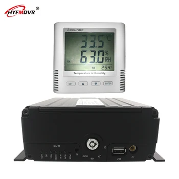 

HYFMDVR factory direct 4g gps mobile dvr remote video surveillance + temperature and humidity sensor small car / fire truck/taxi