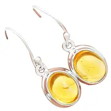 Lovegem настоящие цитриновые серьги из стерлингового серебра 925 пробы, 29 мм, AE1457