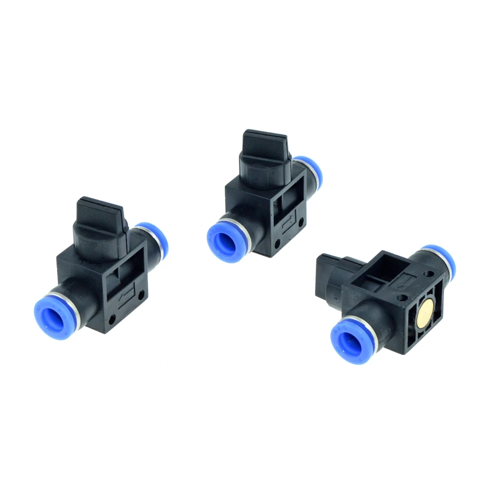 3 Pcs Hand Valve 8mm x 8mm Pipe Connect T-joint 2-Way Flow Limiting Pneumatic Valve Speed Controller 3 pcs inline airflow control 12mm x 12mm push in quick connecter 2 way flow limiting pneumatic valve speed controller