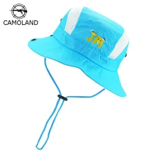 На открытом воздухе быстросохнущие летние дышащий Защита от солнца Детская панамка с героями мультфильмов девочки-мальчики Панама дети животных пляжная шляпа