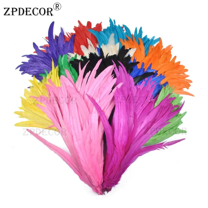 ZPDECOR красивые 35 40 см 14 16 дюймов Петушиный Хвост перья рукоделие свадебные
