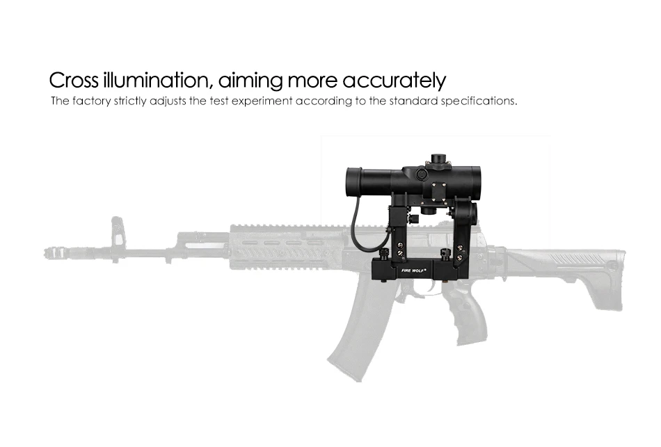 FIRE WOLF SVD 1x24 Red Dot Scope Jacht Scopes страйкбол рефлекторный прицел охота Recoil устойчивый прицел