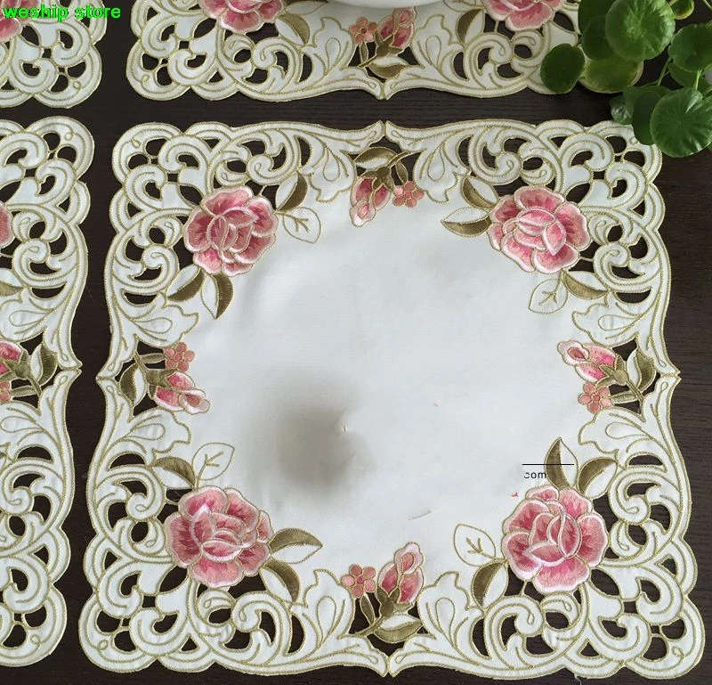Peach rose series rural cloth art chinese jessecmault 4040cm microwave