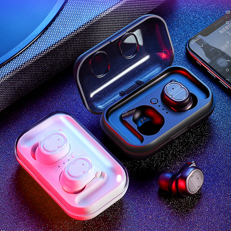 

Hevaral Bluetooth 5.0 Wireless Headphones TWS Touch Control Earbuds with Charging Case Sport Earphones IPX5 Waterproof Headset