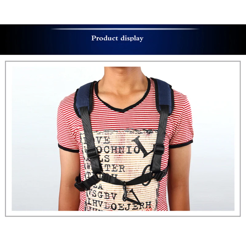 Adjustable Tenor Alto Saxophone Strap with Metal Hook Sax Harness Double Shoulder Straps Accessories