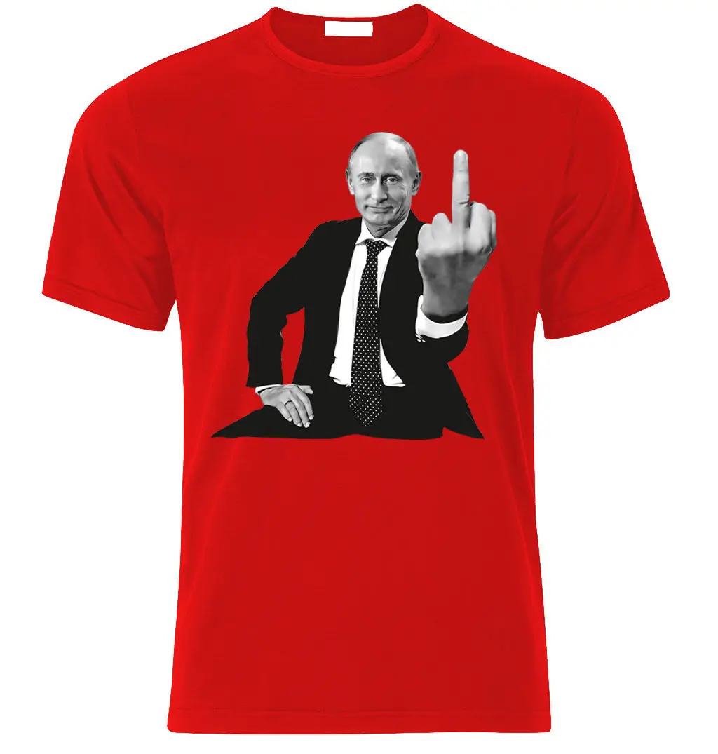 Putin Vladimir Putin go Russian power fan T-shirt size S-XXLFunny Short Sleeve Tshirts Summer Hip Hop - Color: Red