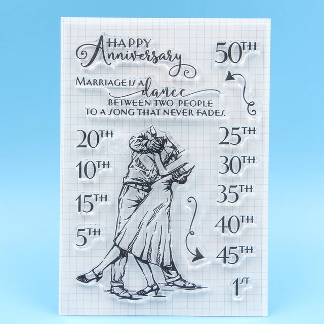 Happy Anniversary Transparent Clear Stamp for DIY scrapbooking/Card