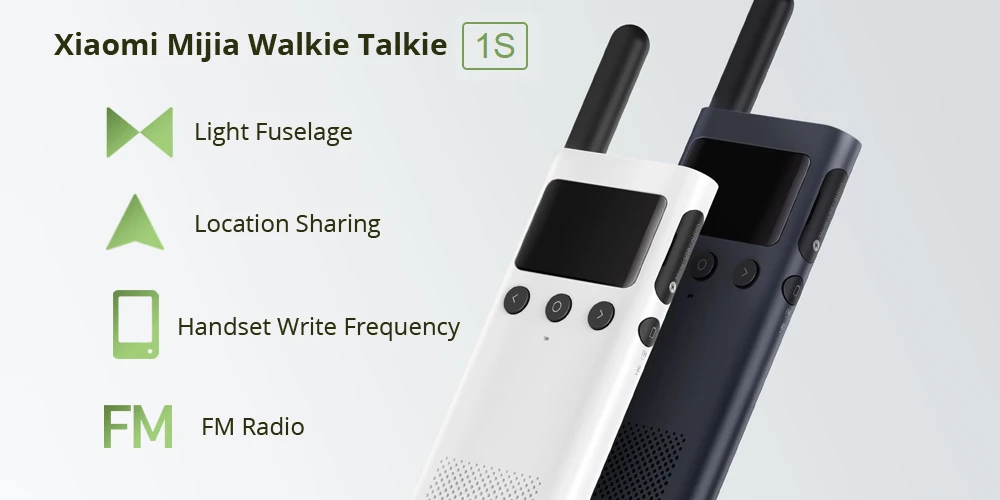 Xiaomi Mijia Smart WalkieTalkie 1 S 1 S FM радио 5 дней в режиме ожидания смартфон приложение расположение поделиться быстро команда Talk