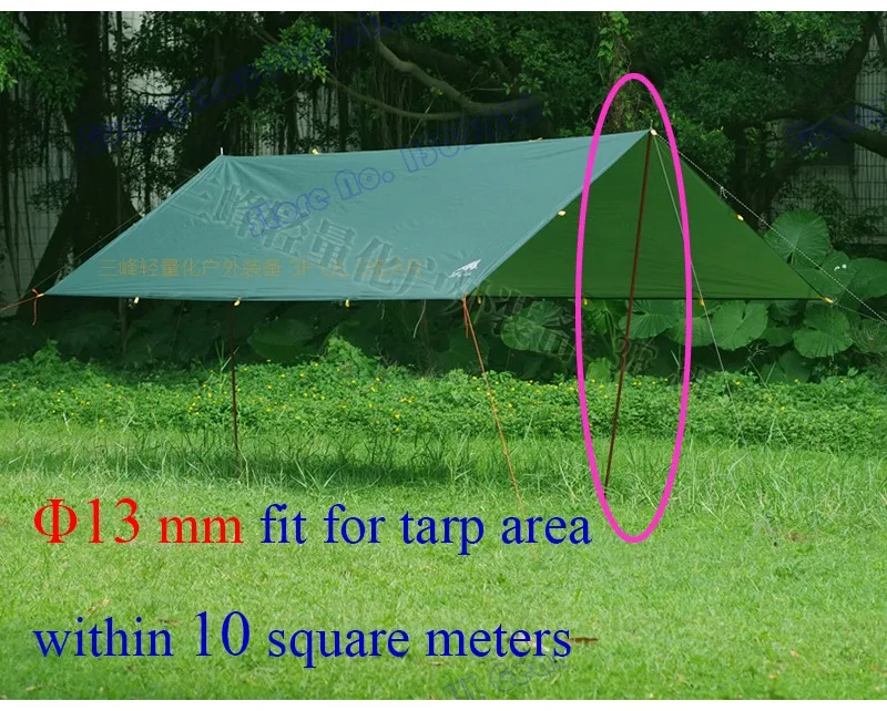 3F диаметр 13 мм 200 см длина профессиональная палатка стержень опорный стержень укрытия брезент навес 7075 алюминиевый сплав полюс