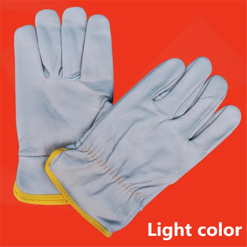 First Layer Cowhide Work Gloves Cut resistant Driver/welding Multifunction - Image 5