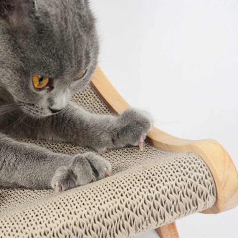 

Cat Kitten Scratch Board Wooden Corrugated Paper Scratching Pad Bed Durable Toy FP8